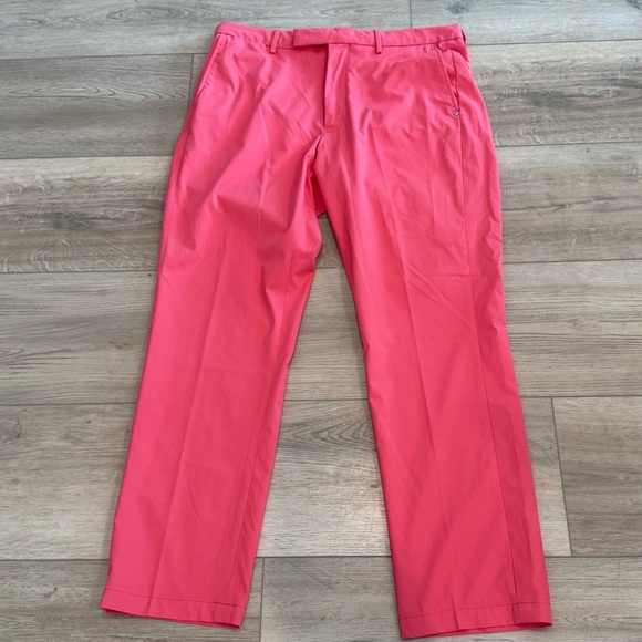 Ralph Lauren RLX Tailored Fit Performance Twill Pink Golf Pants Men's 35/32 EUC - Picture 4 of 14